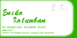 eniko kolumban business card